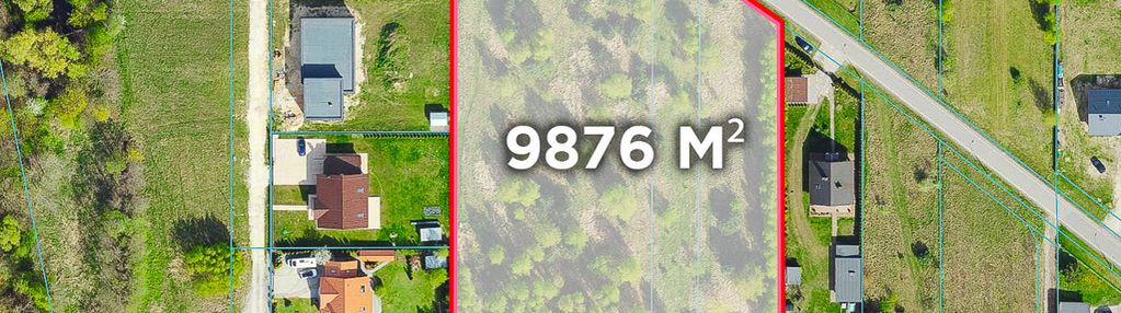 Duża działka 9876 m² przy lesie, blisko pabianic