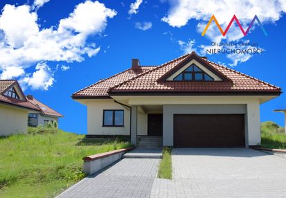 Dom, las, jezioro, pole golfowe