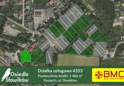 Działka usługowa koszęcin 1486 m2
