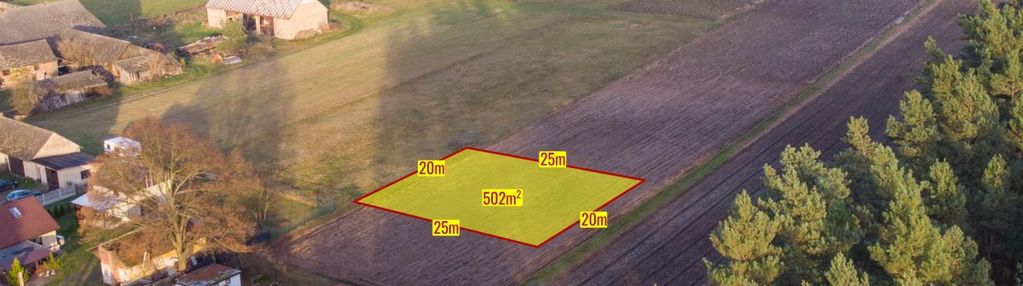 Pod lasem działka budowlana tanina 502m2