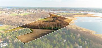 Działka z linią brzegową jeziora kałębie