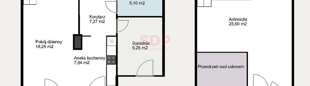 3 pok. i antresola i balkon i komórka
