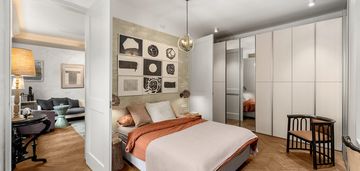 Apartament z balkonem według autorskiego projektu wnętrz.