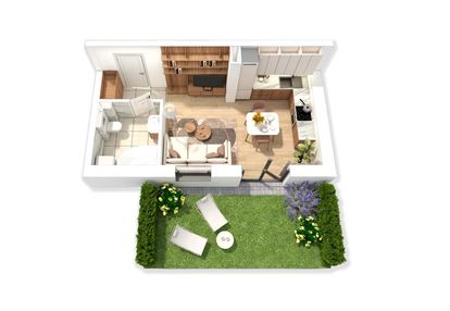 ❤️ idealne ! ponikwoda - z ogródkiem 40m2