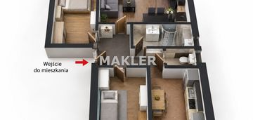 3 pokoje | 53 m² | balkon | klimatyzacja | wyżyny