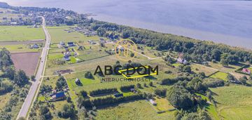 Działka nad jeziorem blisko morza.