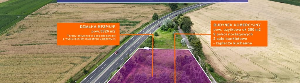 Nieruchomość inwestycyjna 5826 m² budynek 380 m2