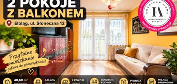 2 pokoje z balkonem