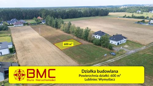 Działka budowlana lubliniec wymyślacz 600m2