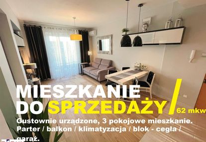 Mieszkanie 3 pokojoe, cegła, balkon, garaż, klima.
