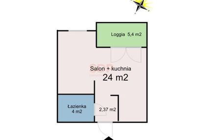 Nowoczesna kawalerka 30 m2 z dużym balkonem