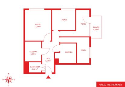 4-pokojowe mieszkanie z balkonem | wiszące ogrody