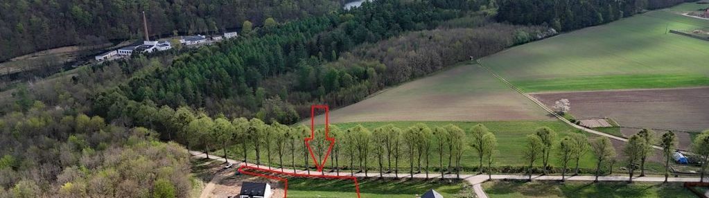 Łapino działka przy lesie nad radunią