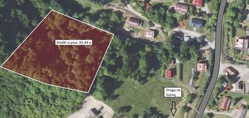 Widokowa działka w bieszczadach niedaleko soliny