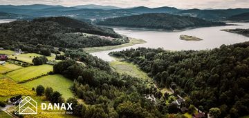 Działka 18 arów z widokiem na jezioro mucharskie