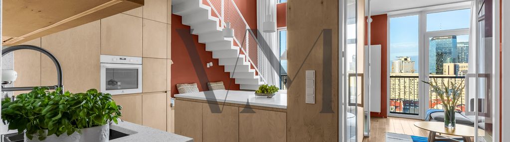 Dwupoziomowy penthouse browary warszawskie