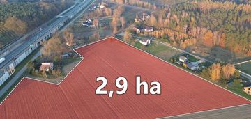 Teren inwestycyjny 2,9 ha, zawady, gm. kowiesy