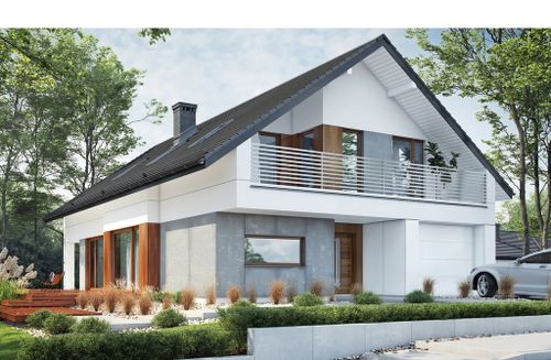 Ekonomiczny w utrzymaniu dom z poddaszem użytkowym