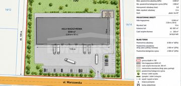 Działka usługowa 10 000 m², asfalt, media, plan