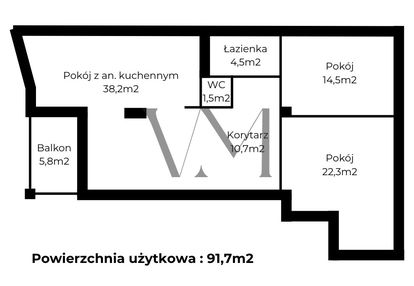 3-pokojowy apartament w rezydencji warecka