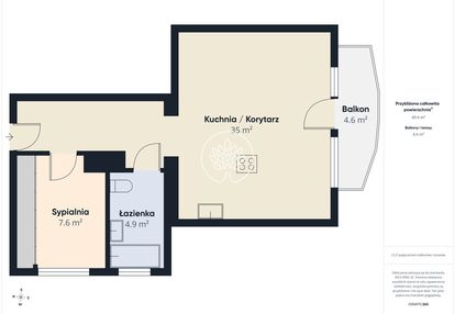 Fordon | 49,58 m² | 2 pokoje i parter