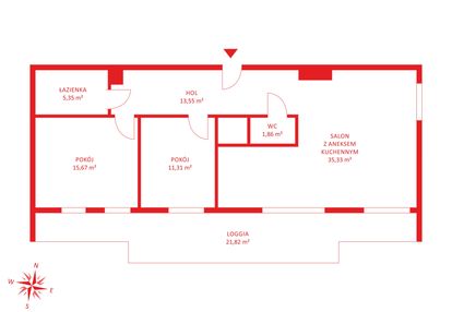 Dla rodziny/pary/centrum/83m2/8piętro/loggia21m2