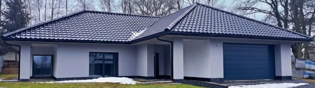 Nowy piękny dom parterowy obok jeziora rybnickiego