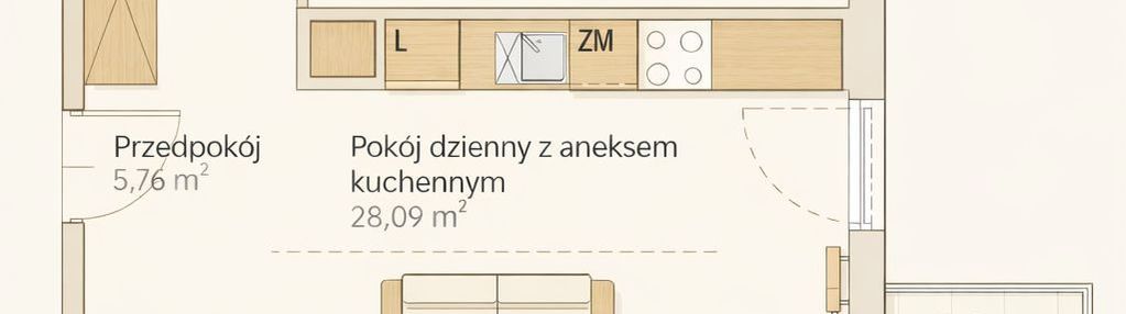 Deweloperskie mieszkanie z możliwością aranżacji.
