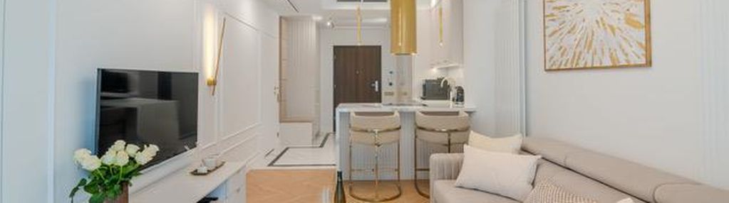 Apartament hanza tower, dwupokojowy, parking, piękny