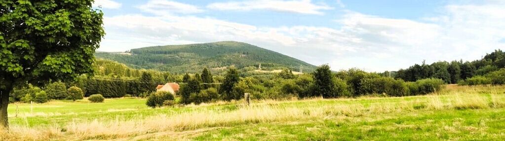 Widokowa działka pod lasem , prąd na działce