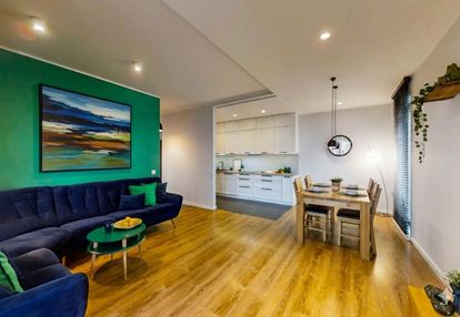 Taras z widokiem na zieleń, wnętrze z charakterem