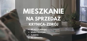 3 pokoje, 49 m² – blisko centrum krynica-zdrój