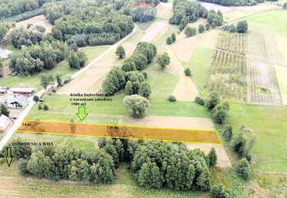 Działka budowlana 1900 m2 ostrownica wieś z wz