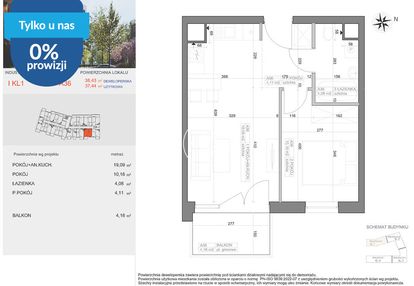 Nowy, jasny apartament 38m2 w centrum!