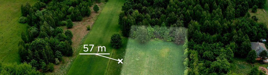 Działka budowlana w nowych mostkach 2182 m2.