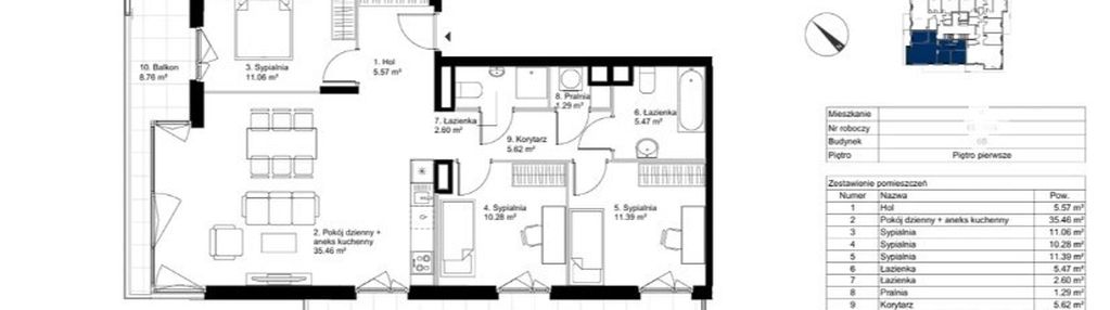 4-pokojowe mieszkanie na mokotowie