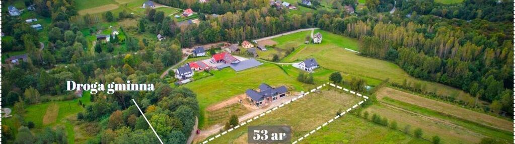Działka budowlana 1h od krakowa 53 ar z projektem