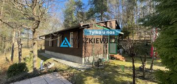 Działka z domkiem na kaszubach blisko jeziora