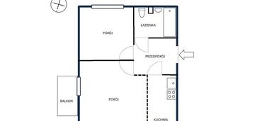 Mieszkanie 2-pok., 41,7 m2, bezpośrednio