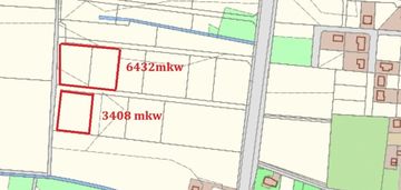 Działki przemysłowe 6432 mkw oraz 3308 mkw
