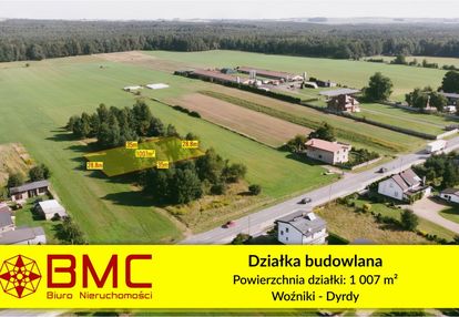 Działka budowlana woźniki dyrdy 1007m2