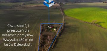 Dom na dużej działce 5200 m2, w otoczeniu ciszy.