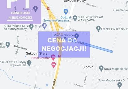 901m2, działka sękocin nowy