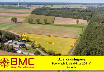 Działka usługowa radonia 16204m2