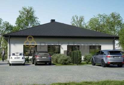 Parterowy dom w zabudowie bliźniaczej. karolewko.