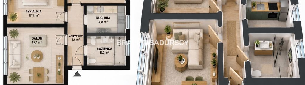 Inwestycja do remontu |3 pokoje | 62 m²| kleparz |