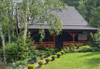 Działka budowlana z domkiem drewnianym kaszuby