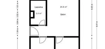 Mieszkanie na sprzedaż 3 pokoje 43m2