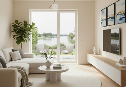 Apartament 2-pokojowy z widokiem na rzekę!