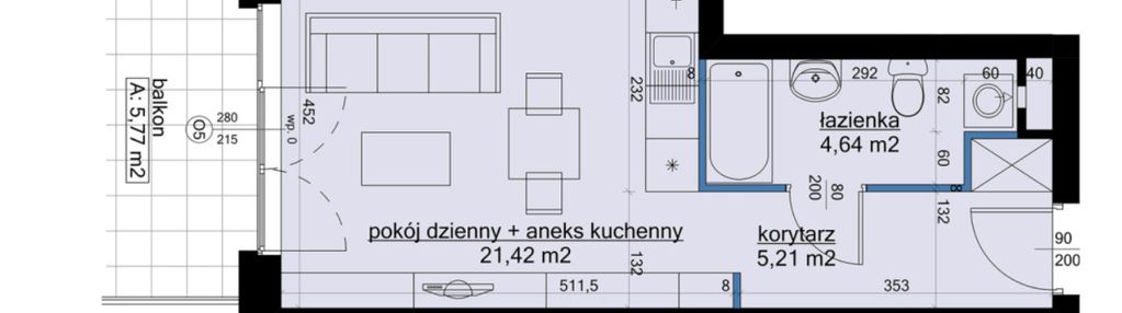 Przestronna kawalerka, winogrady!